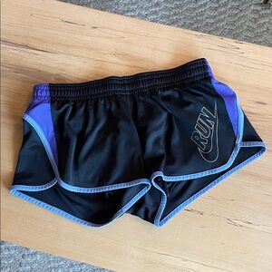Nike Black and Blue Athletic Shorts